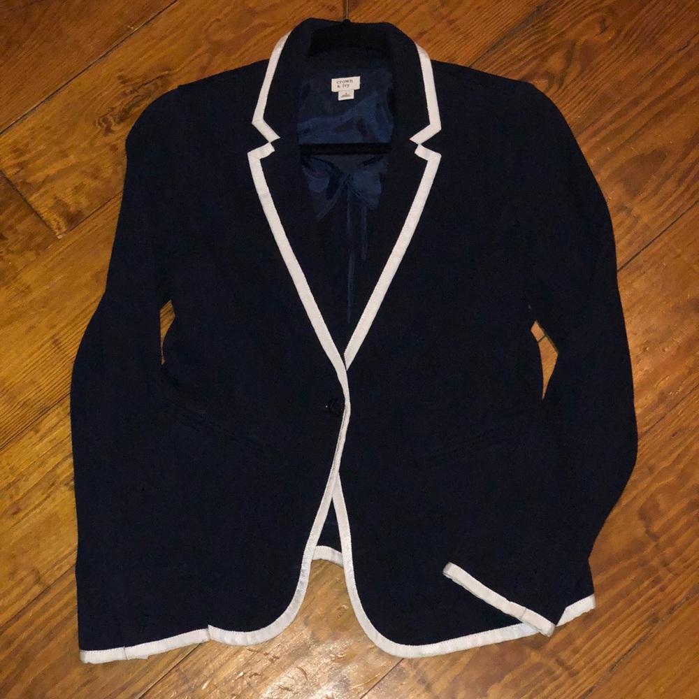 Navy and White Blazer